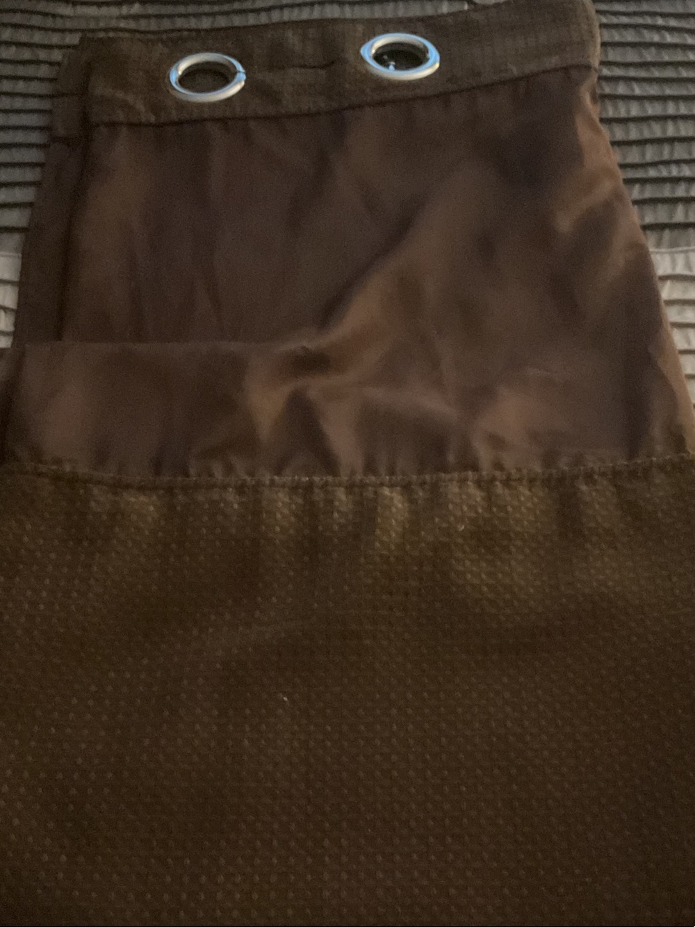 Brown Grommet-Top Shower Curtain Panel